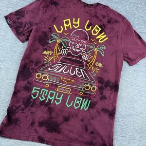 Sullen Women's Burgundy Crystal‎ Wash Graphic Tee